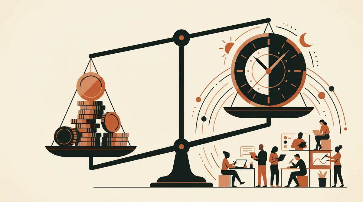 Illustrazione che mette a confronto il costo del centralino AI e la copertura telefonica 24 ore su 24
