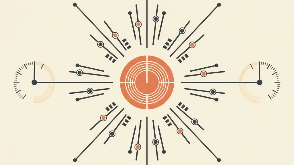 Illustrazione di una plancia di controllo dove più interruttori confluiscono in un'unica manopola centrale, con alcuni comandi laterali che si spengono.