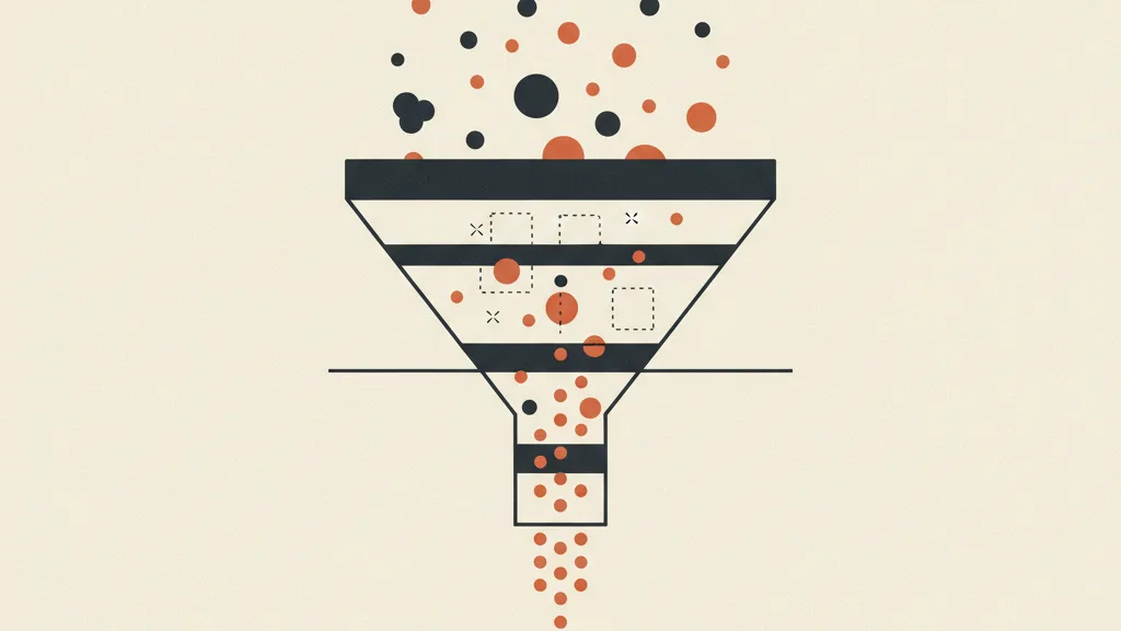 Illustrazione di un funnel a tre fasi in cui i contatti vengono qualificati e consegnati ordinati al commerciale
