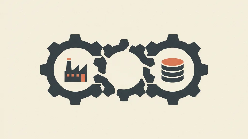 Ingranaggi che rappresentano un CRM su misura integrato nativamente con ERP e produzione