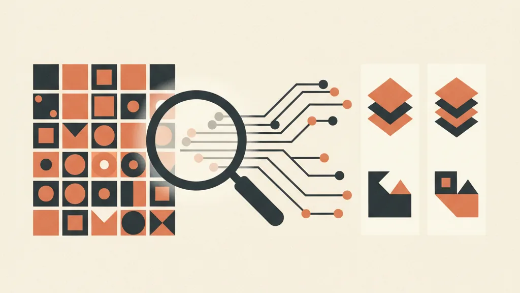 Illustrazione di un sistema di intelligenza artificiale che analizza una griglia di dati prodotto e genera risposte su misura