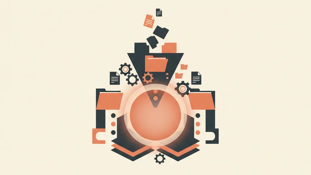Illustrazione di blocchi e cartelle documentali che compongono un assistente AI configurato