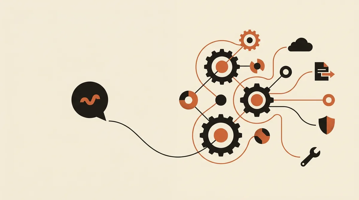 Illustrazione che confronta un chatbot base conversazionale con un agente AI collegato a piu sistemi aziendali