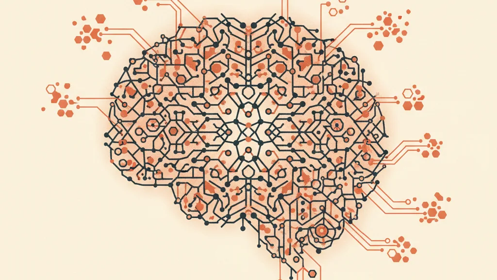 Rete astratta di piccoli nodi interconnessi che formano un cervello digitale, metafora della conoscenza aziendale unificata in un company brain