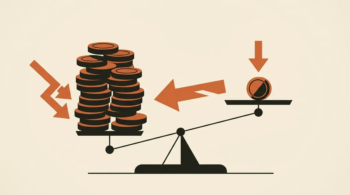 Illustrazione di una bilancia che confronta il costo di acquisizione con quello di riattivazione dei clienti
