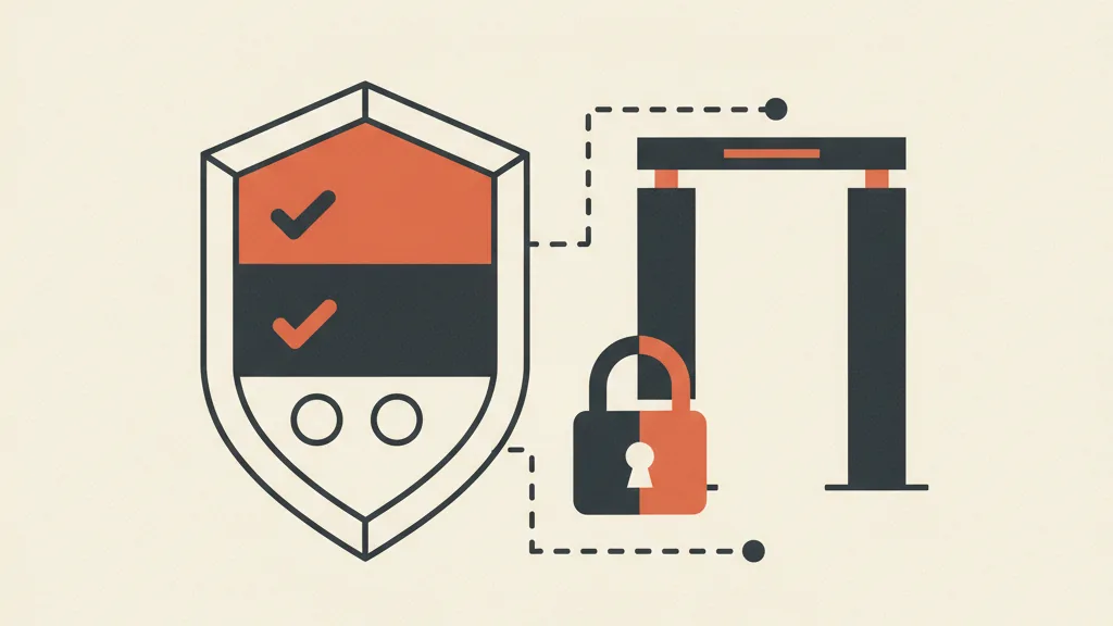 Illustrazione di un report di sicurezza con checklist e un lucchetto aperto che rappresenta le vulnerabilità trovate